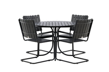 HOLMSUND spisebord - bord og 4 stole