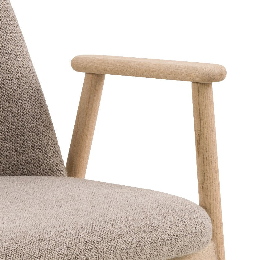 Silla de comedor Leo con reposabrazos