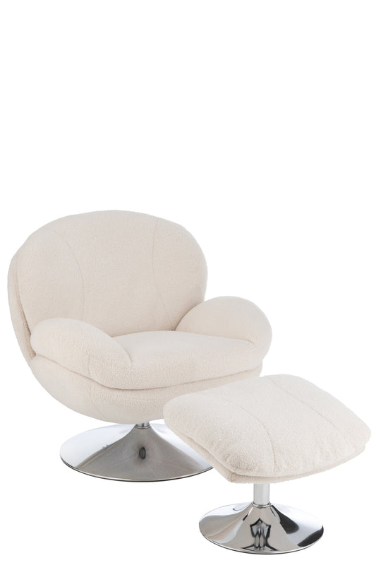 RITA lounge chair with footstool