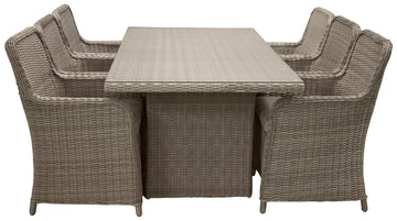 Conjunto de comedor WEMBLEY: Mesa y 6 sillas