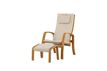 Groto lounge chair with footstool