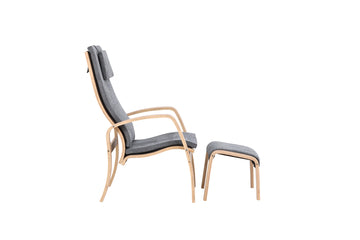 Groto lounge chair with footstool