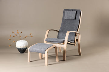 Groto lounge chair with footstool