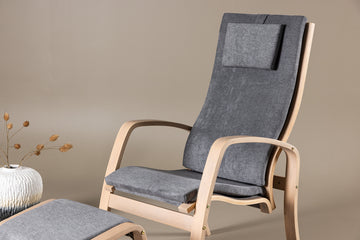 Groto lounge chair with footstool