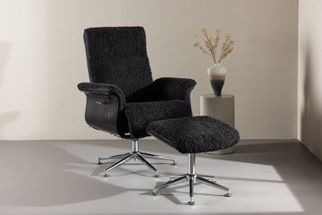 Hågon lounge chair with footstool