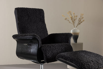 Hågon lounge chair with footstool