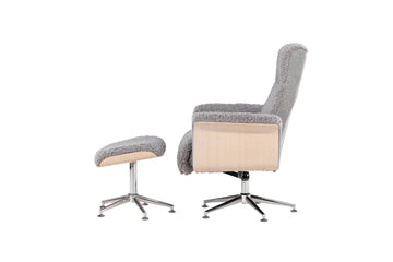 Hågon lounge chair with footstool